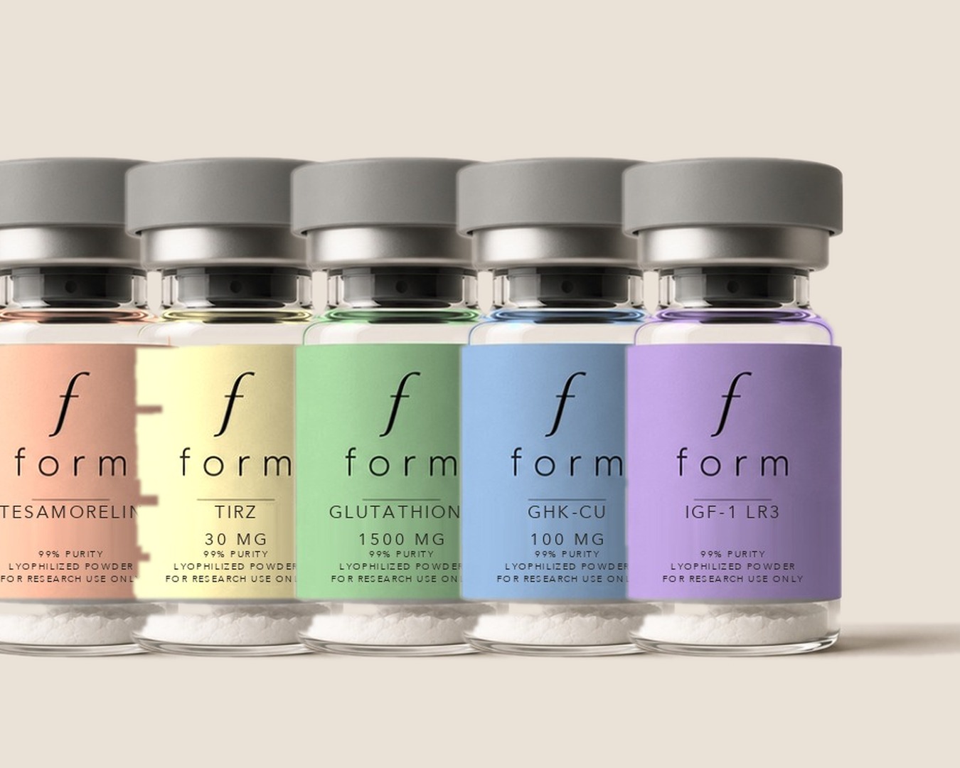Lot-controlled lyophilized reference material vials